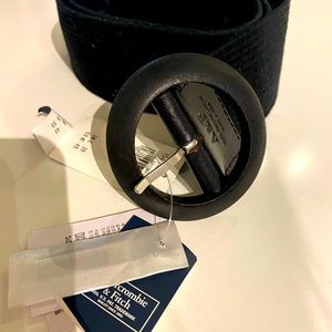 Abercrombie and Fitch 2” black woven belt XS